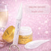 UV nail sculpting gel jar with Snow White spatula and swatch