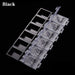 NSI Australia 12-Grid Nail Art Storage Tray—black organizer with clear lids for rhinestones, charms and beads