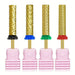 Extra long barrel tungsten carbide nail drill bits, pack of 4 grits: fine, medium, coarse and extra coarse
