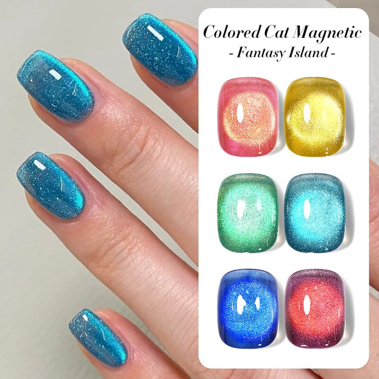 Born Pretty Colored Cat Magnetic Gel – Fantasy Island (6-colour set, MY13–MY18)