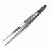 Fine point stainless steel tweezer 16.5cm long nail tool with precision tip and textured grip for salon manicure and nail art application