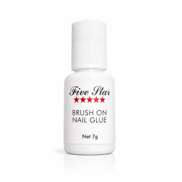 Five Star Brush On Nail Glue 7g bottle for nail tips and press-on nails