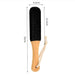 Wooden foot file with black coarse grit and rope loop — size 22cm × 4.2cm (abrasive length 11.5cm)