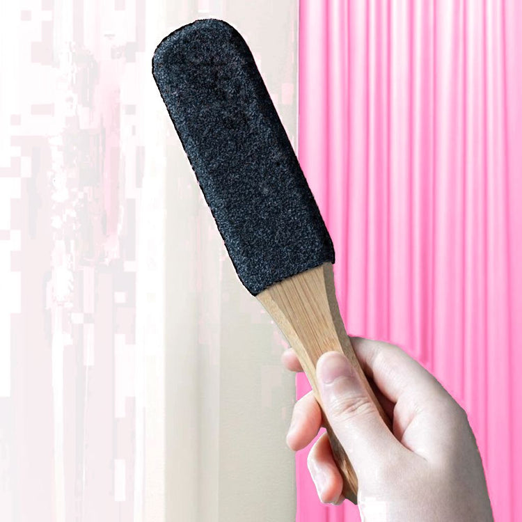 Double-sided foot file with wooden handle — coarse black grit callus remover (NSI Australia)