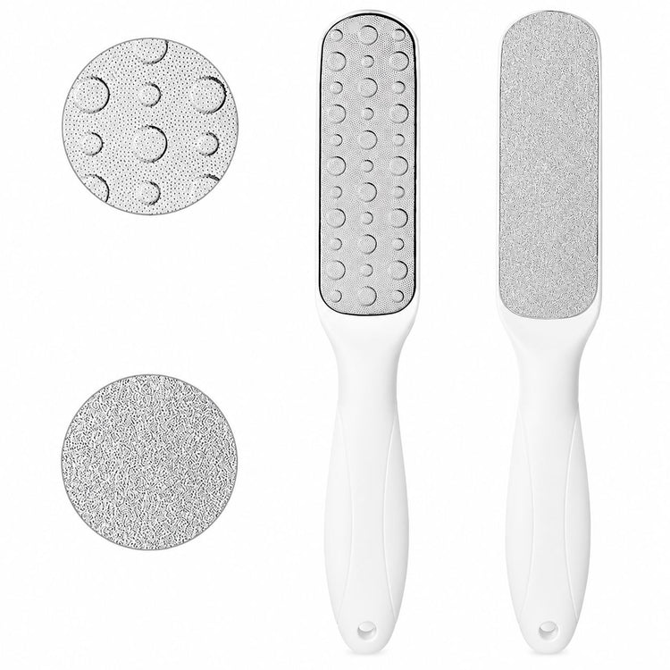 Nail Success Australia white washable pedicure foot file showing textured and smooth exfoliating surfaces for salon foot care