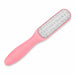 Nail Success Australia pink washable pedicure foot file with textured exfoliating pad and ergonomic easy-grip handle