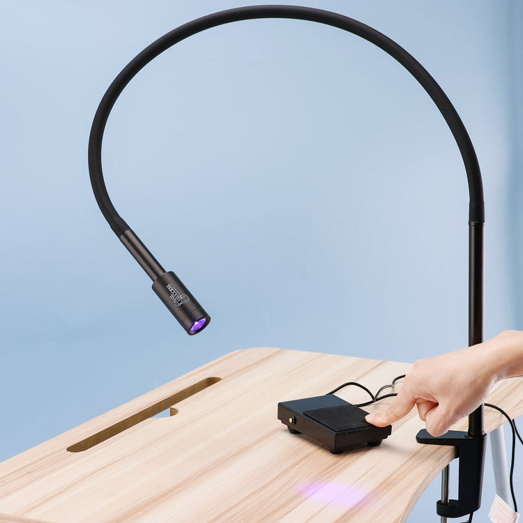 Foot Pedal Gel X LED Flash Cure Nail LampBlack Desk Clamp