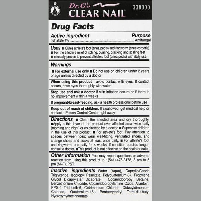 Dr G'S Clear Nail - FUNGUS KILLER Antifungal Treatment Hand and Feet - NSI Australia