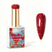Nail Success Australia Garnet Glow red glitter gel polish bottle with glossy nail colour swatch