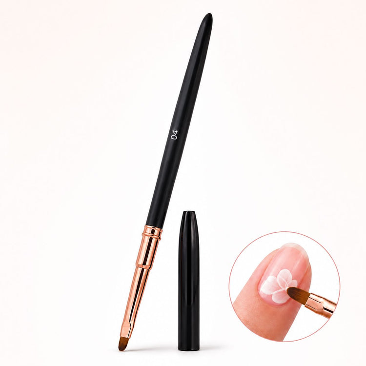 Gel Brush Black & Rose Gold With Cap