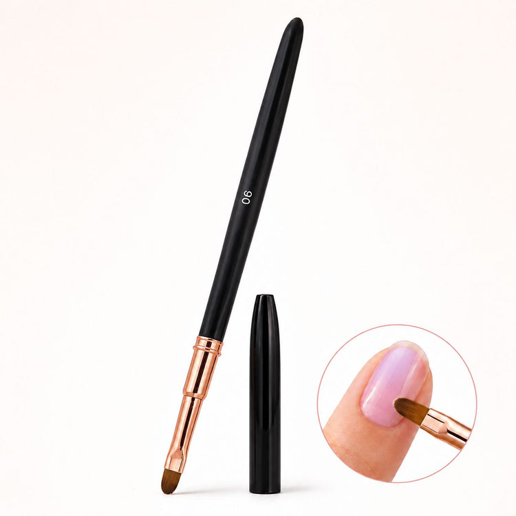 Gel Brush Black & Rose Gold With Cap
