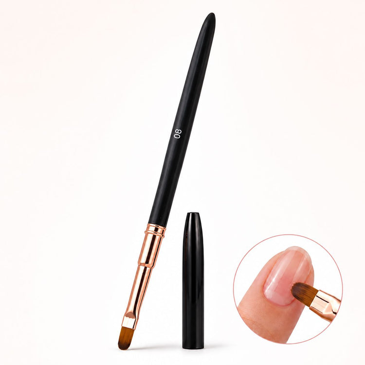 Gel Brush Black & Rose Gold With Cap