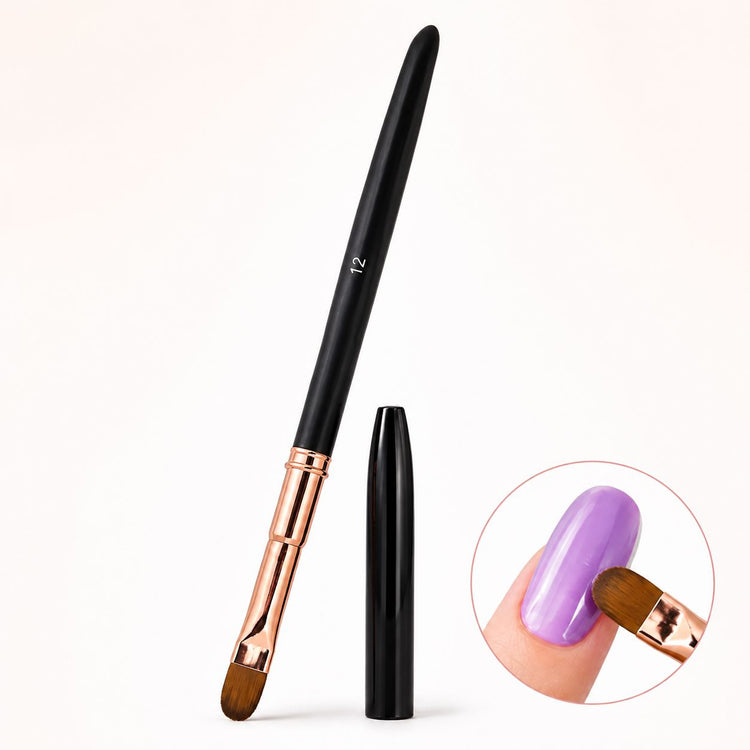 Gel Brush Black & Rose Gold With Cap