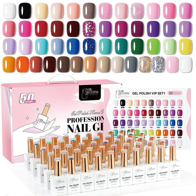 Gel Polish Colours Hema Free Nail Success 15ml CollectionPack 50 Colours - Kit 1
