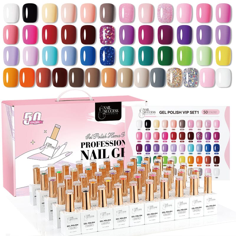 Gel Polish Colours Hema Free Nail Success 15ml CollectionPack 50 Colours - Kit 1