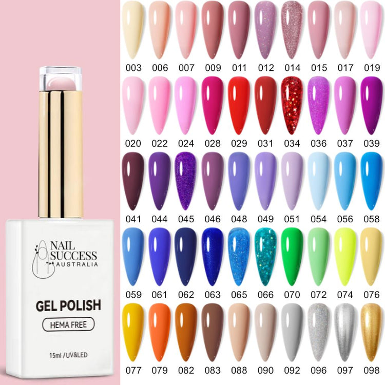 Gel Polish Colours Hema Free Nail Success 15ml CollectionPack - 50 Colours - Kit 2