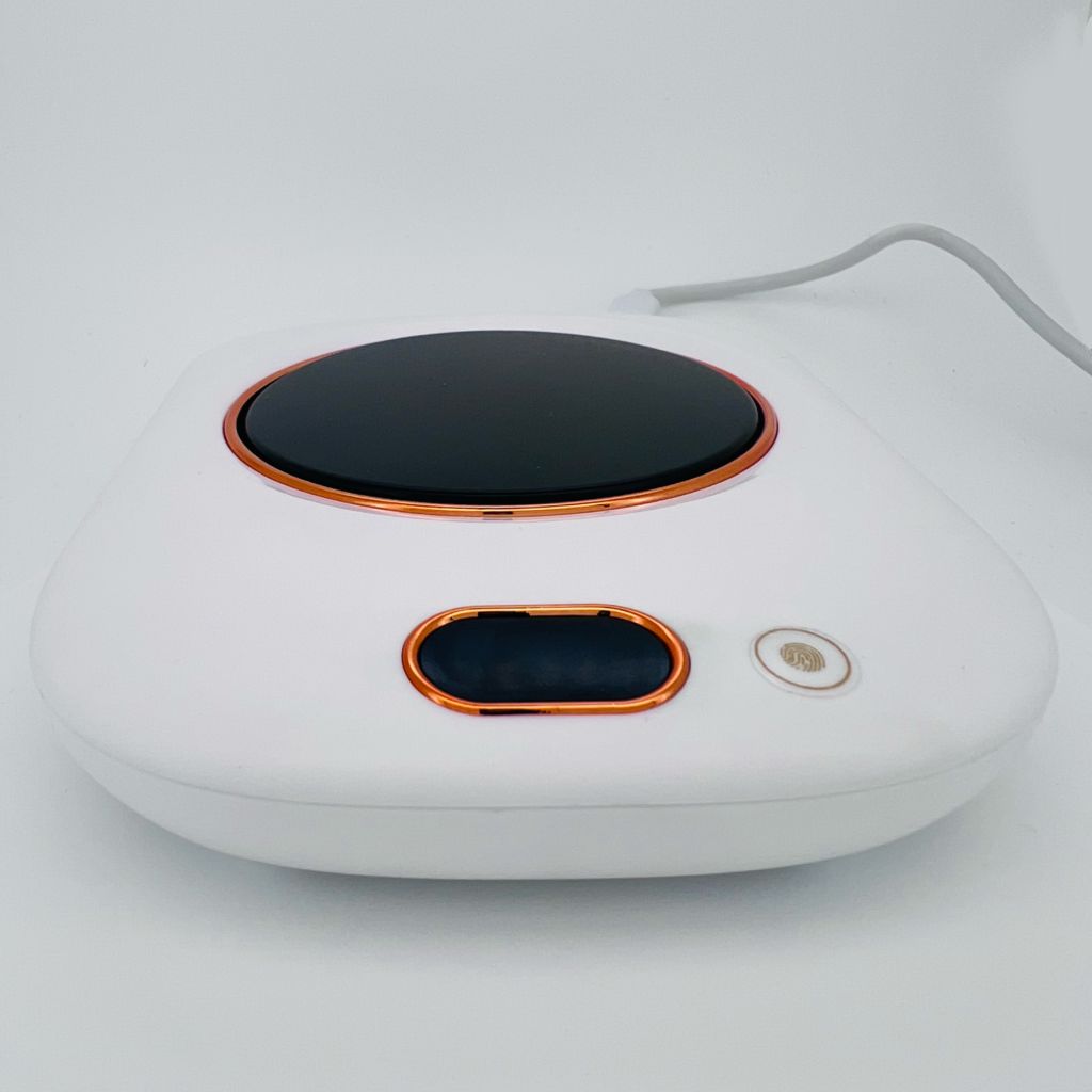 NSI Australia Gel Polish Warmer—electric heat plate for warming gel polish bottles; white unit with digital display