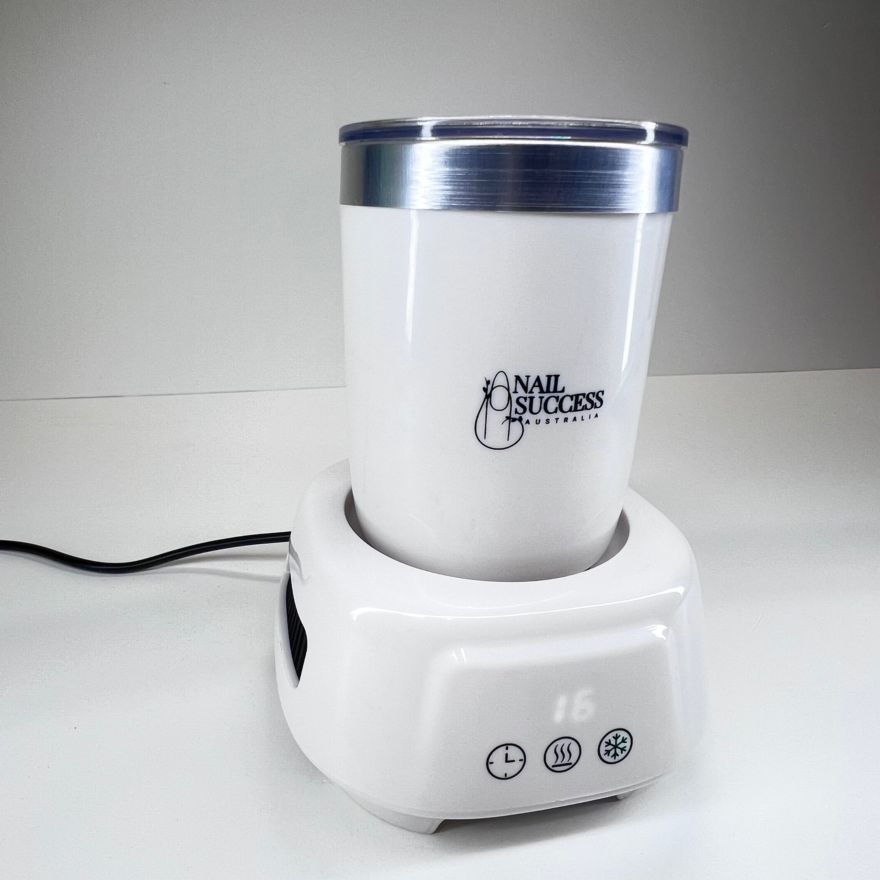 Gel Warmer & Cooler Pro — digital temperature plate for gel polish (45°C shown), salon tool by NSI Australia