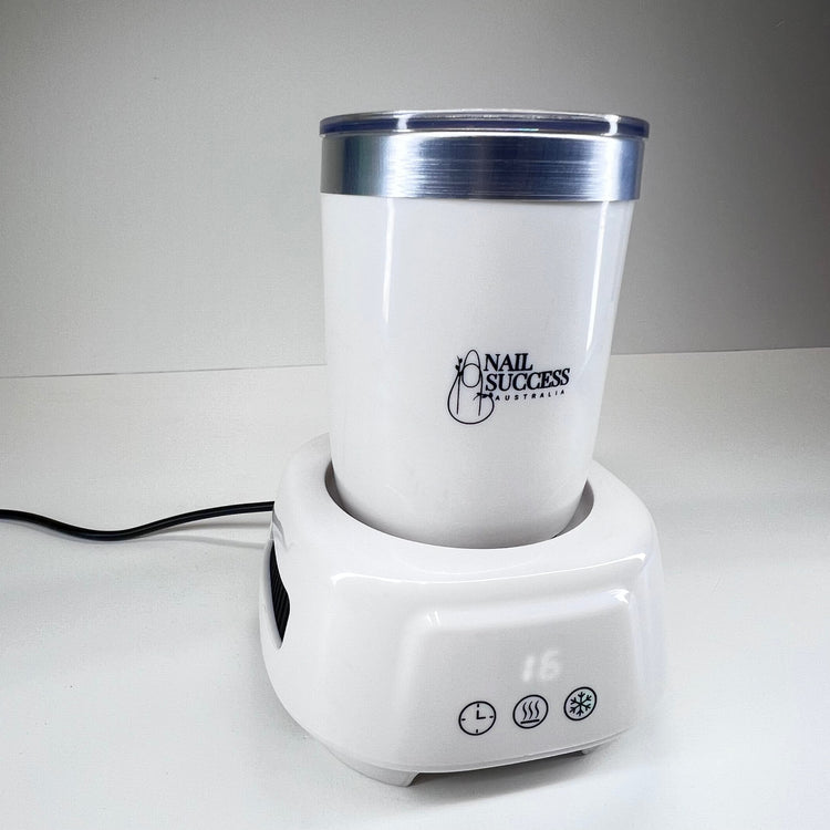 Gel Warmer & Cooler Pro — digital temperature plate for gel polish (45°C shown), salon tool by NSI Australia