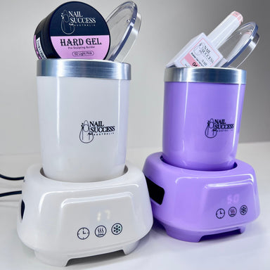 Gel Warmer & Cooler Pro—white dual-temperature plate for gel polish bottles, NSI Australia