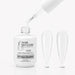 Glass Absolute Rubber Base Gel - open bottle with brush and swatches