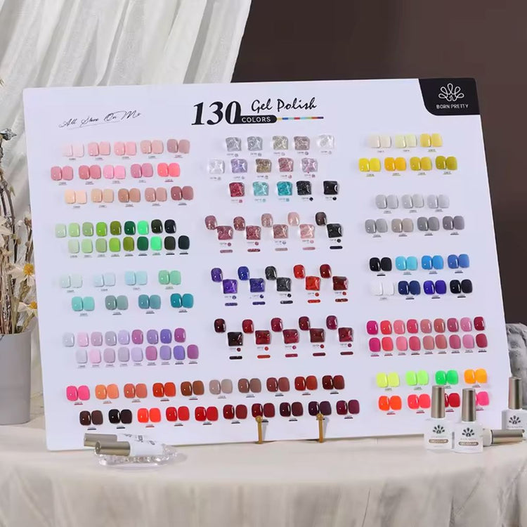 Glitter Gel Polish Colours Born PrettyColour Chart Display