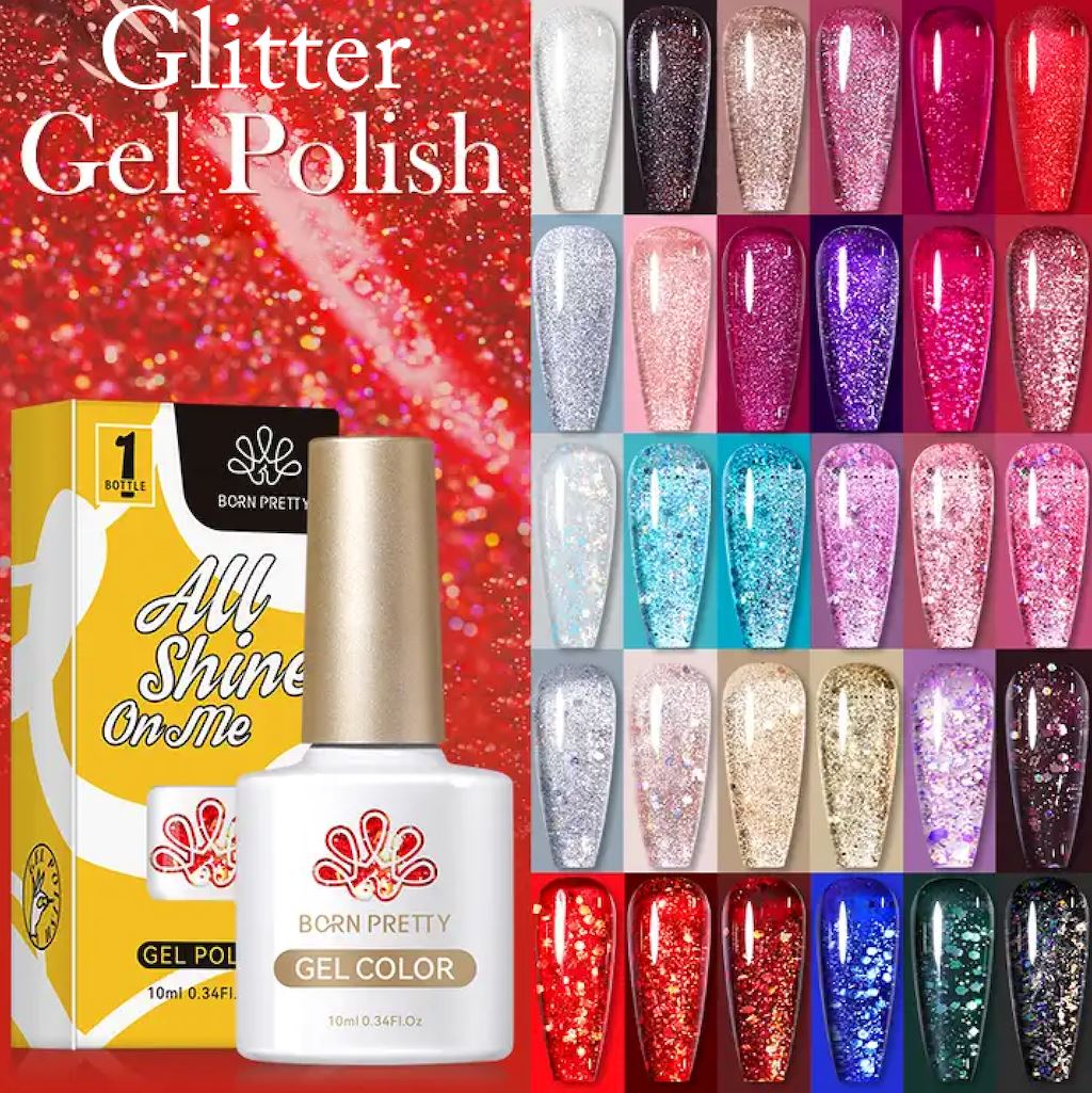 Glitter Gel Polish Colours BORN PRETTYGlitter Collection 30 Bottles(CG101-130)