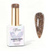 Nail Success Australia Golden Dazzle reflective glitter gel polish bottle with glossy gold nail colour swatch