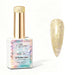 Golden Halo Aurora Pearl Gel Polish with soft gold pearl shimmer swatch and glossy nail finish