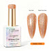 Nail Success Australia Golden Prism holographic gel polish with top coat and matte top coat swatches