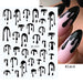 NSI Australia Halloween nail stickers—black dripping design, JO-1571; glossy drip decals shown on almond nails