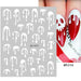 NSI Australia Halloween nail stickers—white dripping blood design, JO-1571; shown on red almond nails