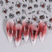 NSI Australia Halloween nail stickers—SO-234 spiders, webs & roses with red glitter; sheet with sample ombré stiletto nails