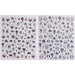 NSI Australia Halloween nail stickers SO-234—pack of 2 sheets with spiders, webs & roses; red and silver glitter accents