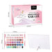 Nail Success Australia HEMA-free Gel Polish VIP Kit 3 packaging and colour chart with box and display card measurements