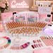 Nail Success Australia HEMA-free 150 colours gel polish collection displayed with shade charts, bottles, LED lamp and nail art tools