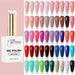 Nail Success Australia HEMA-free Gel Polish 15ml shade chart showing colours 101 to 150 with bottle