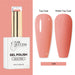 Nail Success Australia HEMA-free gel polish shade 110 with peachy coral pink swatches in glossy and matte finish