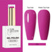 Nail Success Australia HEMA-free gel polish shade 124 with vibrant fuchsia pink swatches in glossy and matte finish