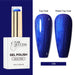 Nail Success Australia HEMA-free gel polish shade 139 with royal blue shimmer swatches in glossy and matte finish