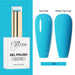 Nail Success Australia HEMA-free gel polish shade 140 with bright sky blue swatches in glossy and matte finish