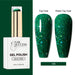 Nail Success Australia HEMA-free gel polish shade 146 with emerald green glitter swatches in glossy and matte finish