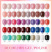 Nail Success 50 colour gel polish shade chart, shades 101 to 150