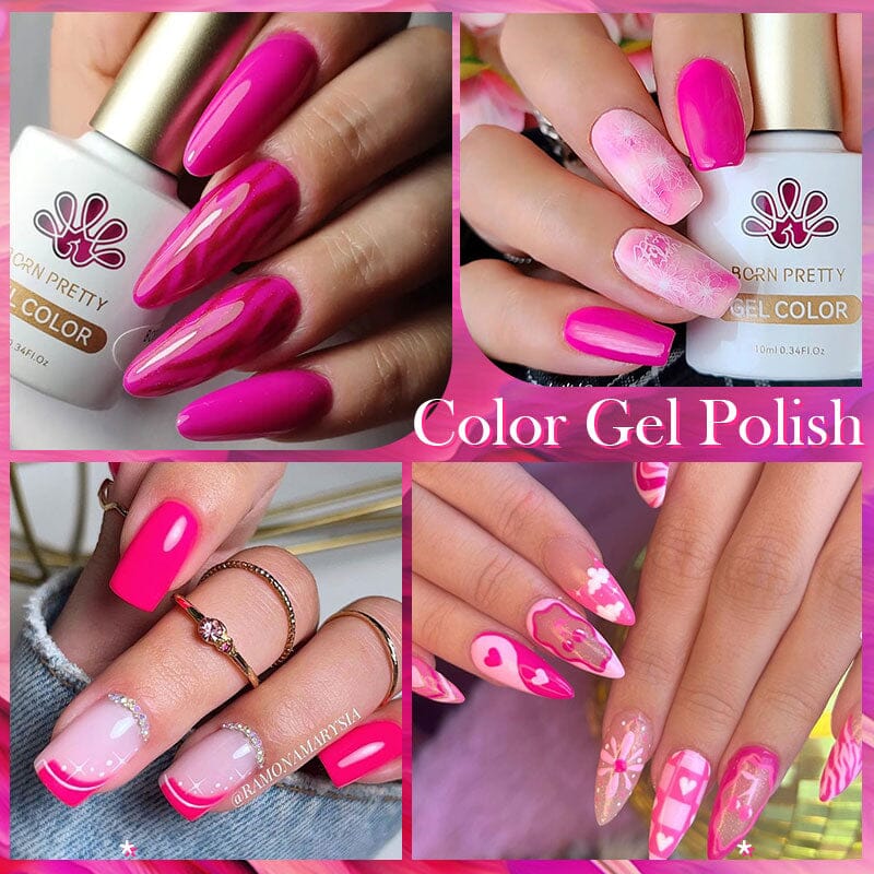 Hot Pink - Gel Polish 6 Colour Set