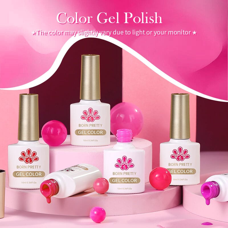 Hot Pink - Gel Polish 6 Colour Set
