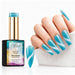 Ice Comet HEMA- and TPO-free blue Diamond Cat Eye Gel Polish with matching manicure and nail swatch – Nail Success Australia