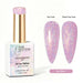 Ice Glitter HEMA- and TPO-free pink holographic gel polish with glossy and matte top coat nail swatches – Nail Success Australia