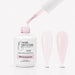 Innocence Rubber Base Gel - open bottle with brush and swatches