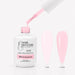 Innocence Rubber Base Gel - open bottle with brush and swatches