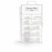 NSI Innovation Clear Nail Tips 100ct storage case with clear tips sorted by size